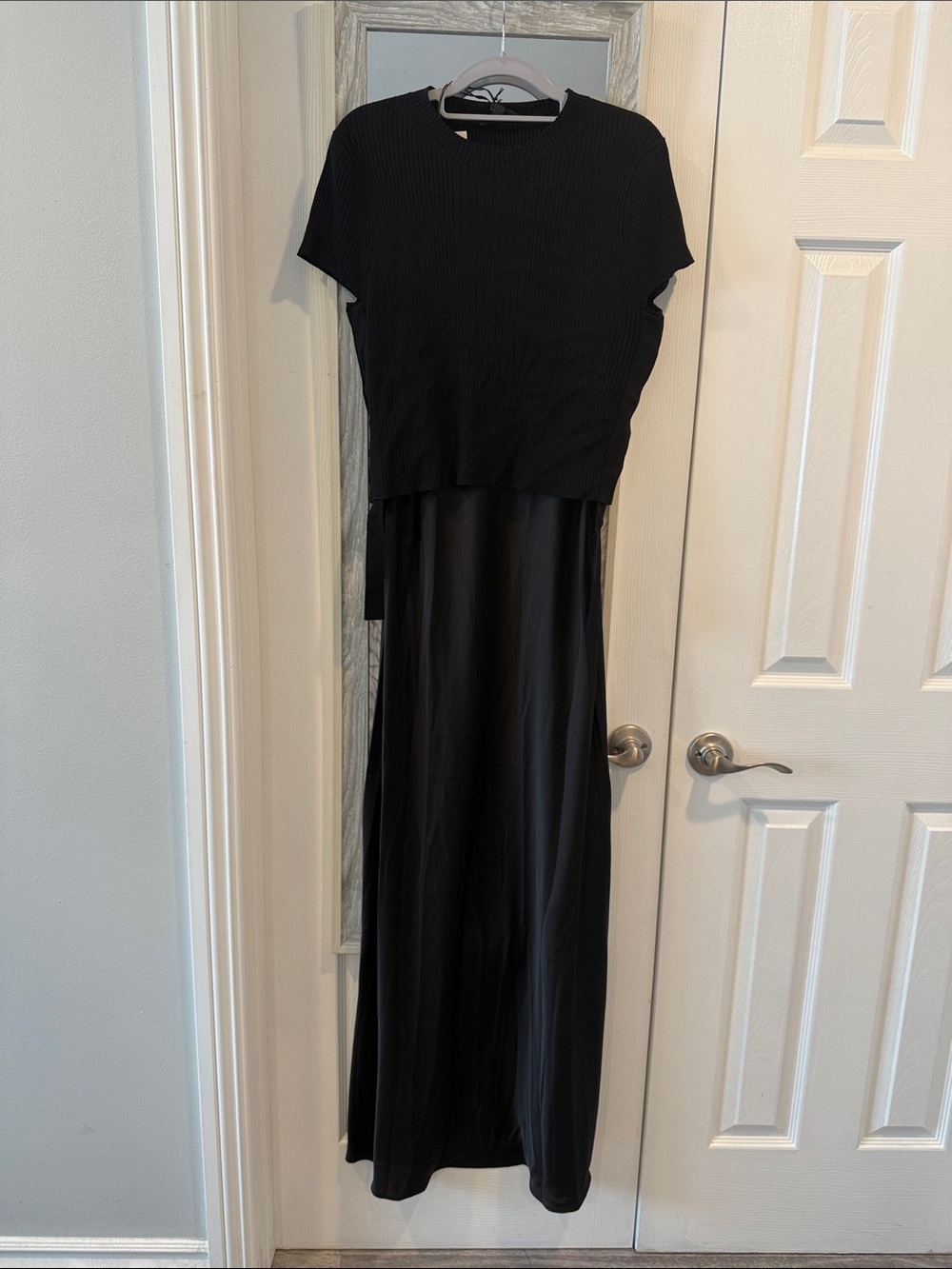 AllSaints Black Hayes Two-Piece Maxi Dress Set